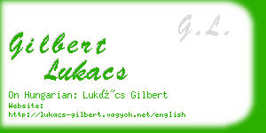 gilbert lukacs business card